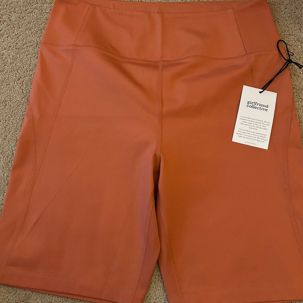 NEW Girlfriend Collective High Rise Biker Short - SZ XXL - Adobe
